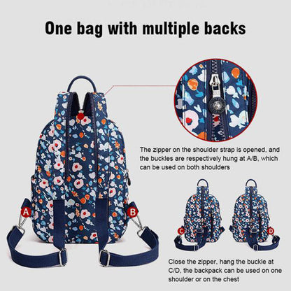 Multifunctional Waterproof Casual Sling Bag Backpack for Women