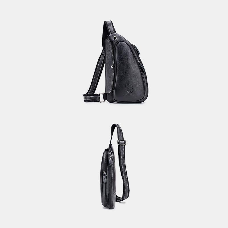 Anti - theft Slim Sling Bag for Men | Genuine Leather Crossbody Chest Bag - VOTVO