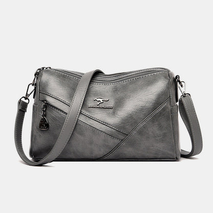 Retro Medium Sling Shoulder Bag for Women – Soft PU Leather Crossbody Handbag