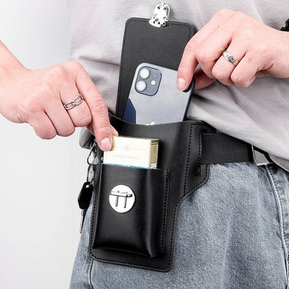 Leather Phone Pouch for Belt Universal Smartphone Holster Waist Bag - VOTVO