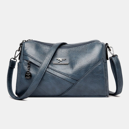 Retro Medium Sling Shoulder Bag for Women – Soft PU Leather Crossbody Handbag