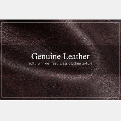 RFID Anti - theft Genuine Leather Multi - slot Bifold Wallet for Men - Stylish Business Wallet - VOTVO