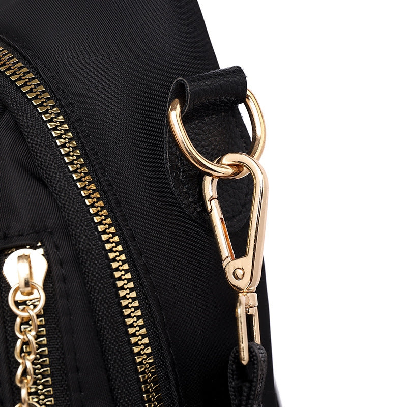 Black Oxford Backpack for Travel and Everyday Use