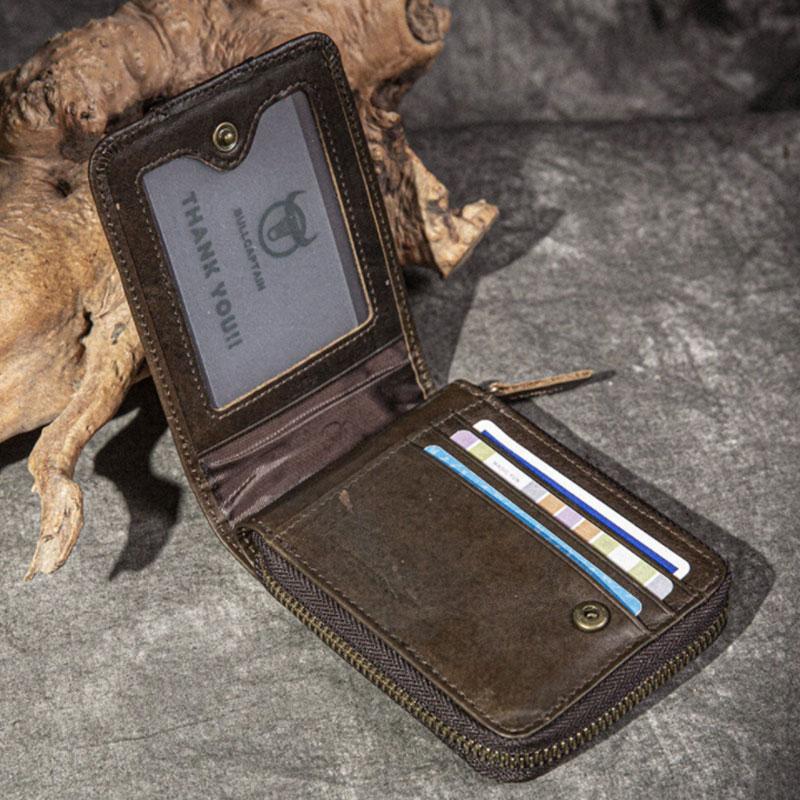 RFID Antimagnetic Vintage Genuine Leather Wallet - VOTVO