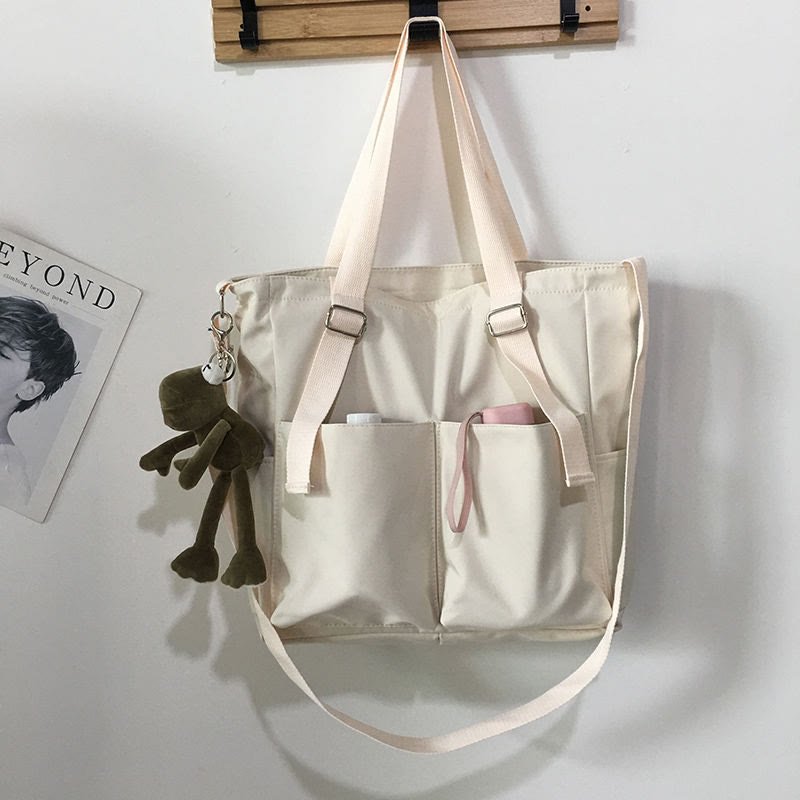 Waterproof Canvas Tote Bag for Women – Large Capacity Crossbody & Shoulder Bag for Students - VOTVO