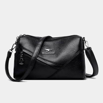 Retro Medium Sling Shoulder Bag for Women – Soft PU Leather Crossbody Handbag