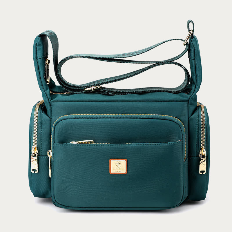 Borsa a tracolla in nylon per donna - Uso quotidiano, tasche multiple, tracolla regolabile
