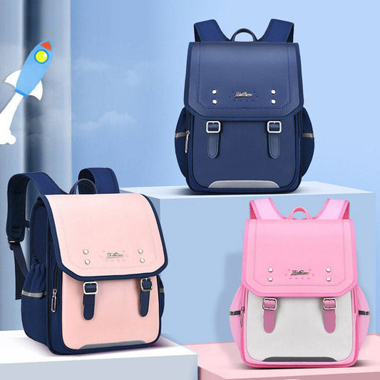 Reflective Girls & Boys School Backpack – Waterproof Faux Leather Kids Bookbag - VOTVO