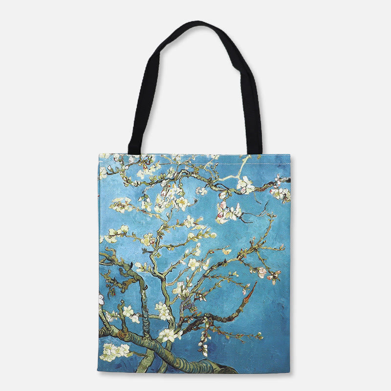 Handbag for Women - Starry Sky Oil Painting Canvas Beach Shoulder Bag