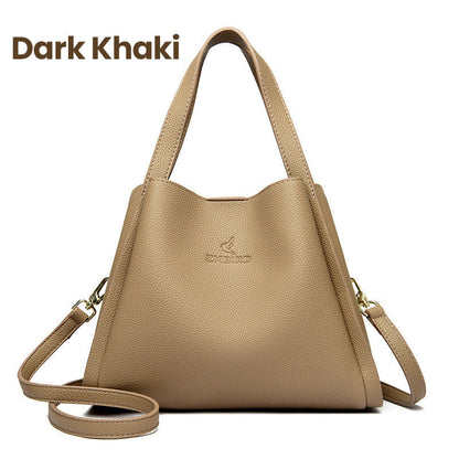 Embossed Soft Leather Handbag – Stylish, Versatile & Timeless Design