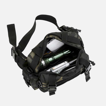 Large Camo Tactical Bag for Sports | Nylon Crossbody Bag Waist Bag