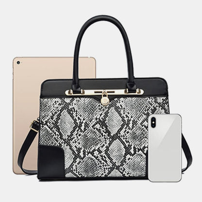 Vintage Women's Top - Handle Satchel Purses Work Tote Shoulder Bag with Long Strap - VOTVO