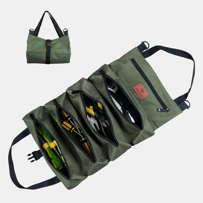 Tool Roll Bag Organizer – Heavy Duty Tool Handbag with 5 Tool Pouches - VOTVO