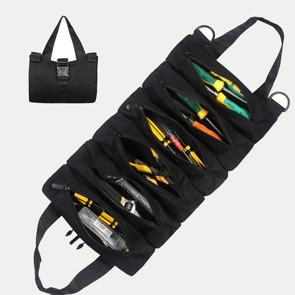 Tool Roll Bag Organizer – Heavy Duty Tool Handbag with 5 Tool Pouches