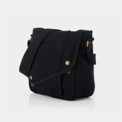 Small Canvas Messenger Bag – Casual Travel & Working Crossbody Shoulder Bag