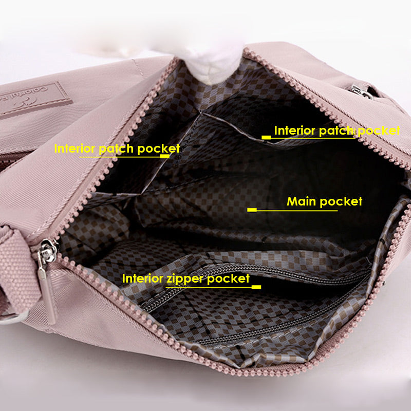 Multi-Pocket Lightweight Waterproof Casual Crossbody Bag for Women