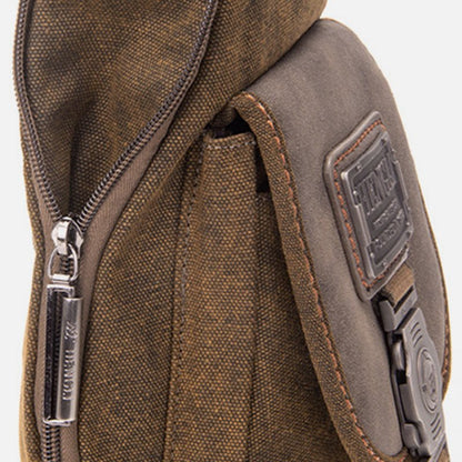 Multifunctional Canvas Chest Bag for Men – Leisure Crossbody Riding Bag - VOTVO