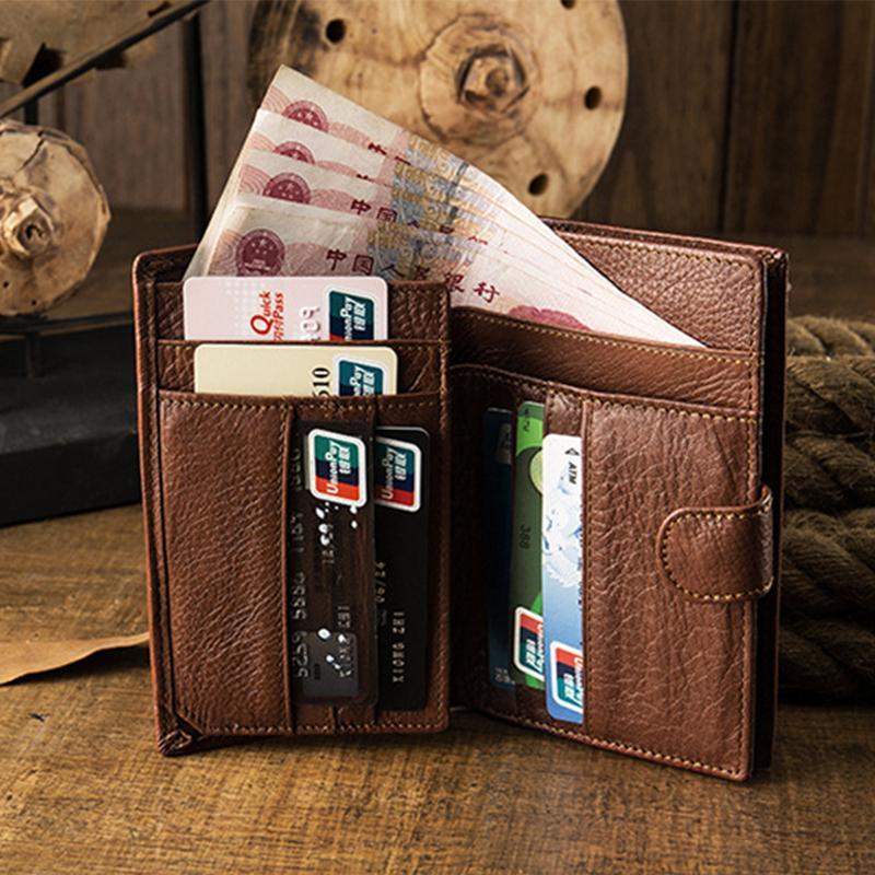 Premium Real Leather Large Capacity Vertical Wallet for Men – Slim, Durable & Stylish - VOTVO