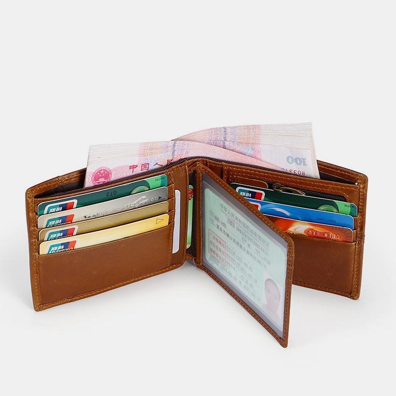 Retro RFID Multi - Slot Wallet – Leather, Stylish and Secure for Men - VOTVO