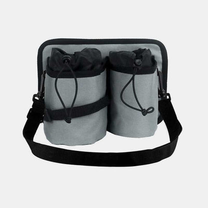 Portable Water Bottle Holder Pouch with 2 Bottle Pockets – Adjustable Carrier for Travel, Sports, and Daily Use - VOTVO