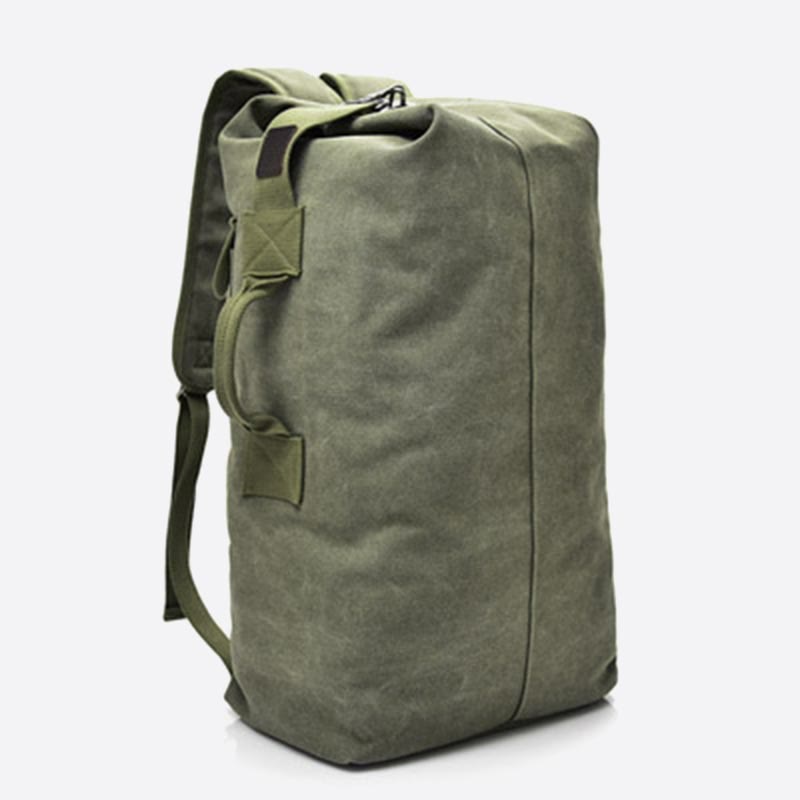 Men’s Large Capacity Canvas Backpack for Sports & Travel