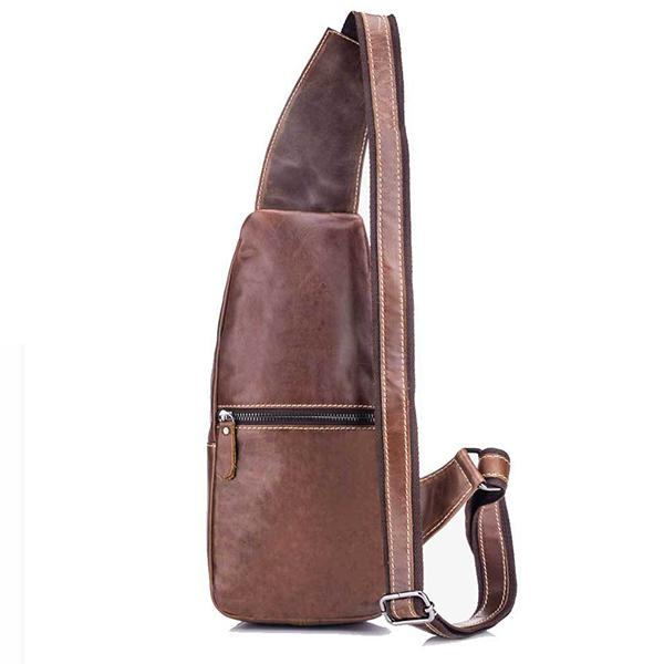 Men's Genuine Leather Sling Bag – Vintage Crossbody Backpack, Waterproof and Durable - VOTVO