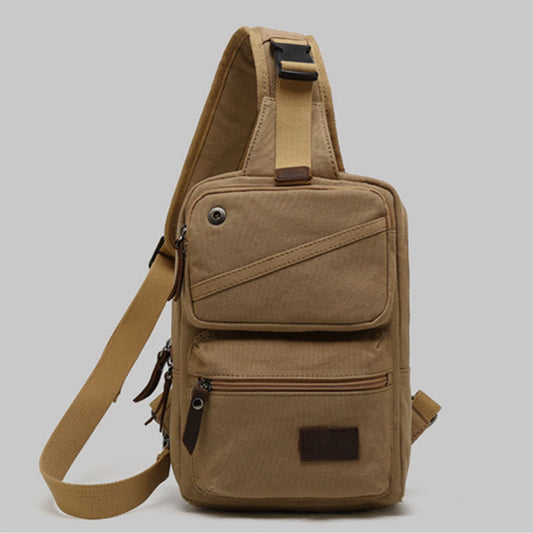 Sling Bag for Men - Retro Canvas Crossbody Fanny Pack Backpack