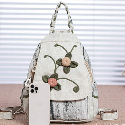 Multifunctional Large Capacity Floral Printed Canvas Backpack | Stylish & Practical for Travel, School, and Daily Use - VOTVO