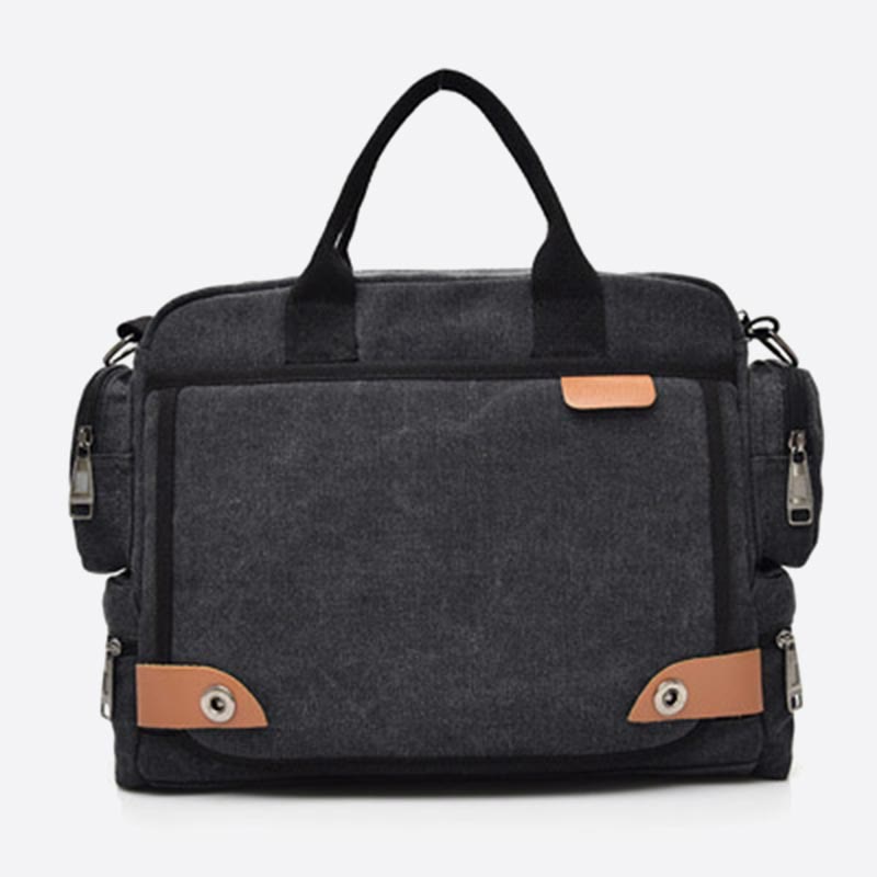 Messenger Bag for Men – Casual Canvas Multi-Pocket Crossbody Bag with Adjustable Strap