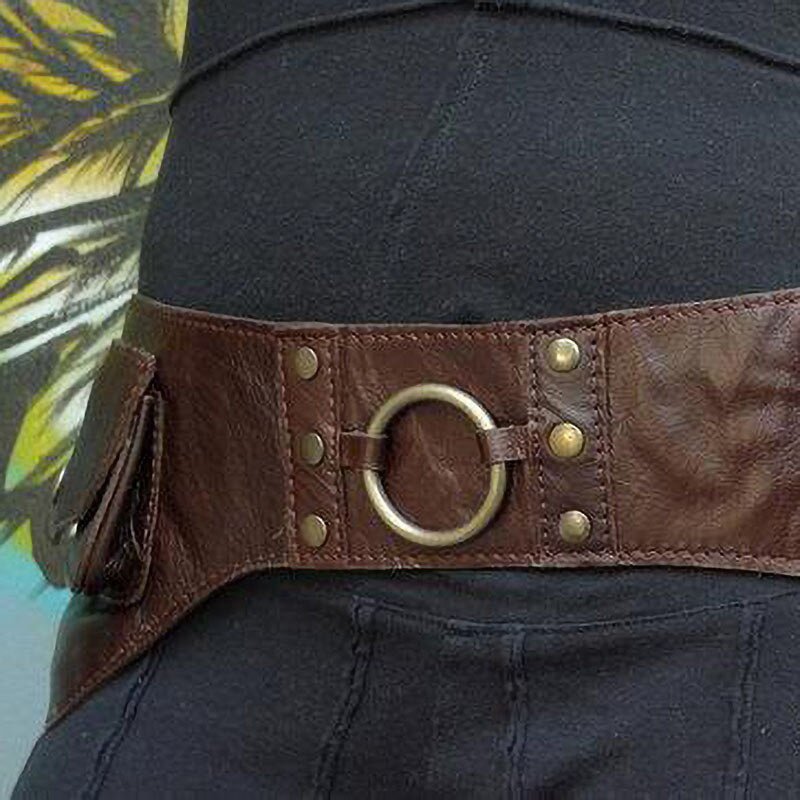 Medieval Unisex Boho Leather Utility Belt Bag - Waist Bag & Phone Pouch - VOTVO