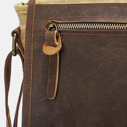 Retro Casual Shoulder Bag: Classic and Creative Design in High Quality Canvas