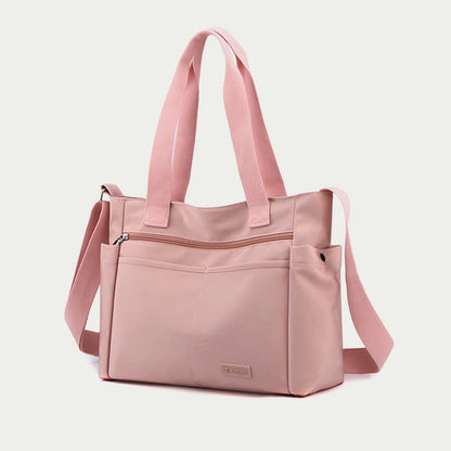 Minimalistic Nylon Tote Bag for Women – Large Handbag for School & Fitness