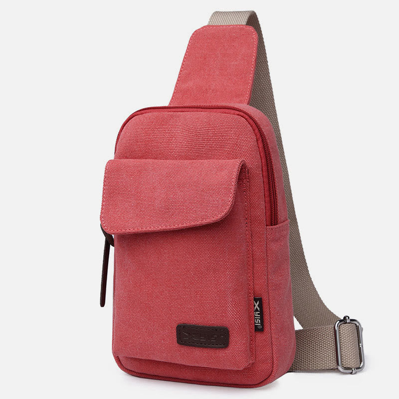 Sling Bag for Men – Multifunctional Outdoor Sports Canvas Chest Bag