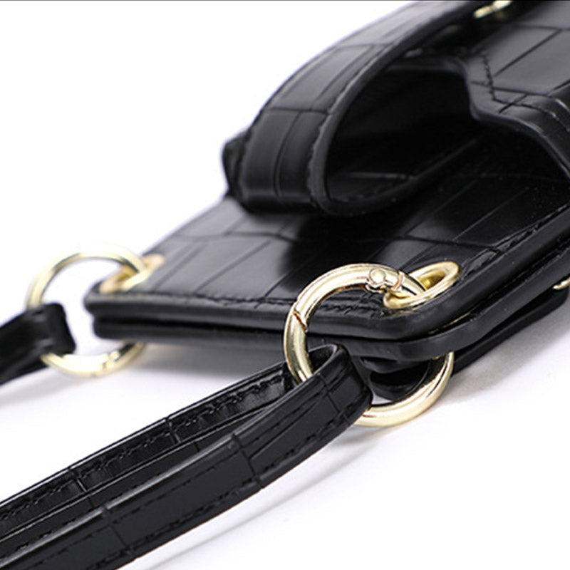 Leather Crossbody Phone Bag with Card Slots for Women – Compact Purse with Adjustable Strap