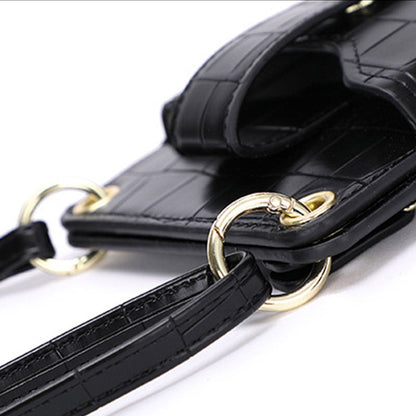 Leather Crossbody Phone Bag with Card Slots for Women – Compact Purse with Adjustable Strap