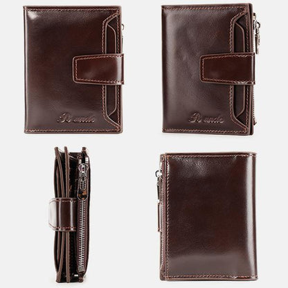 RFID Large Capacity Genuine Leather Multi - Card Wallet – Secure, Stylish, and Practical - VOTVO