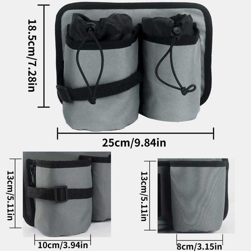 Portable Water Bottle Holder Pouch with 2 Bottle Pockets – Adjustable Carrier for Travel, Sports, and Daily Use - VOTVO