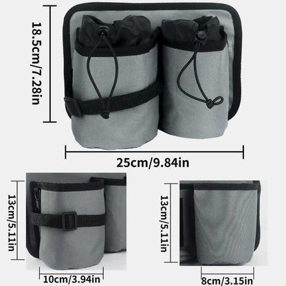 Portable Water Bottle Holder Pouch with 2 Bottle Pockets – Adjustable Carrier for Travel, Sports, and Daily Use - VOTVO