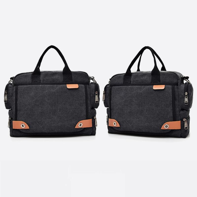 Messenger Bag for Men – Casual Canvas Multi - Pocket Crossbody Bag with Adjustable Strap - VOTVO