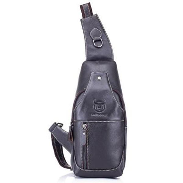Men's Genuine Leather Sling Bag – Vintage Crossbody Backpack, Waterproof and Durable - VOTVO