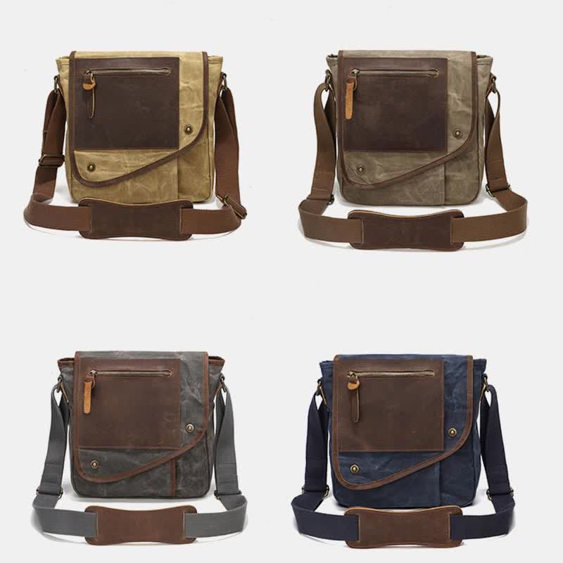 Retro Casual Shoulder Bag: Classic and Creative Design in High Quality Canvas