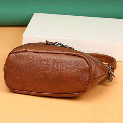 Retro Faux Leather Crossbody Bag for Women – Small Shoulder Purse for Daily Use