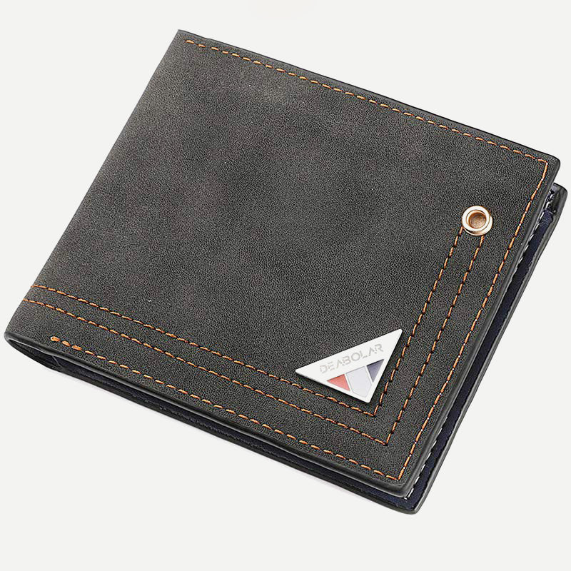 Men’s Slimfold Wallet with Extra Capacity & Passcase – Durable PU Leather Card Holder