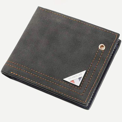 Men’s Slimfold Wallet with Extra Capacity & Passcase – Durable PU Leather Card Holder