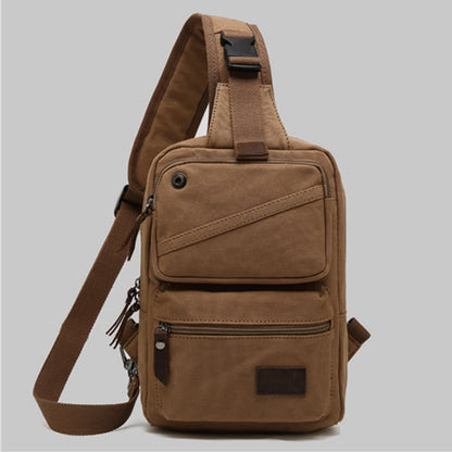 Sling Bag for Men - Retro Canvas Crossbody Fanny Pack Backpack