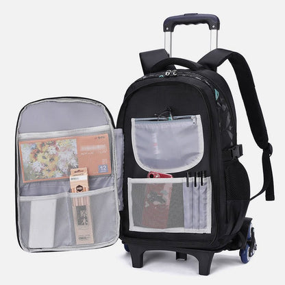 Rolling Wheels Backpack for Teens & Students – Multifunctional Travel Bookbag with Adjustable Straps - VOTVO