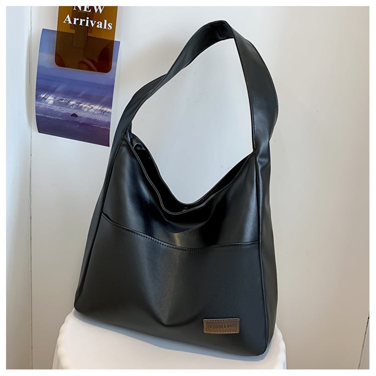 Simple leather tote bag👜