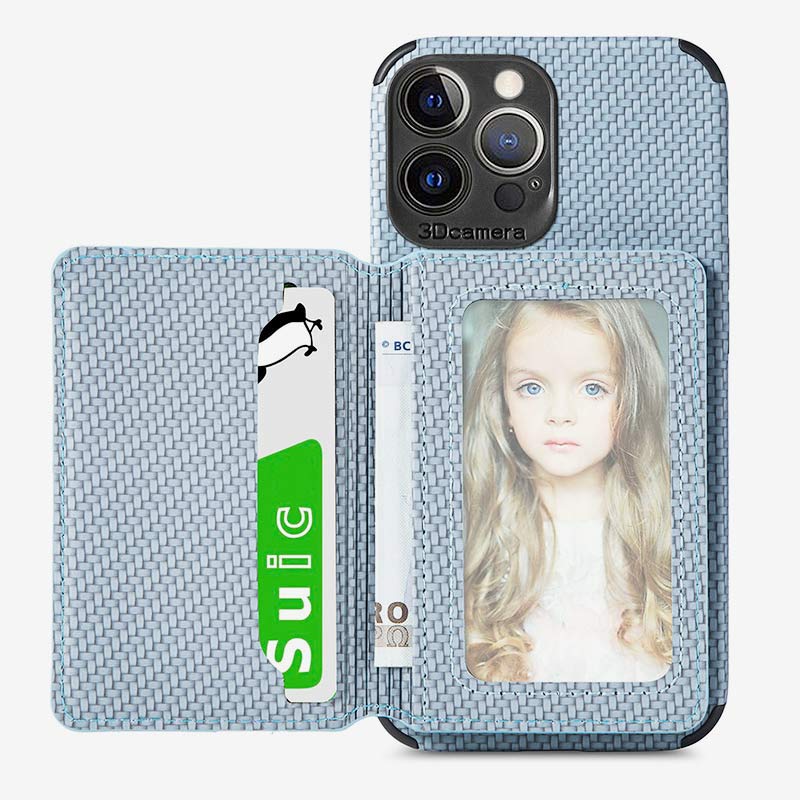 RFID Blocking Phone Case Wallet with Card Holder Kickstand for iPhone - VOTVO