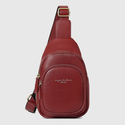 Sling Backpack Chest Bag for Women Small Leather Crossbody Bag - VOTVO