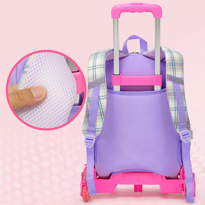 School Backpack for Kids – Cute Pattern Rolling Backpack with Adjustable Straps